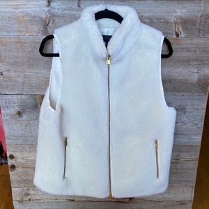 J. crew faux fur vest size medium